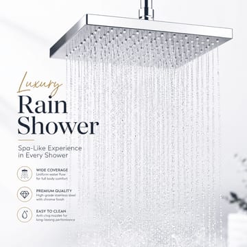 Stainless Steel 304 Overhead Rain Shower 8x8 in