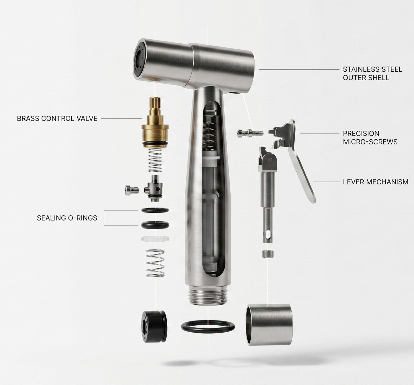 Premium Quality-Stainless Steel 304 Muslim Shower Set